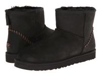 Discounted UGG Shearling Boots for Men - Classic Mini Deco - Black Leather Online